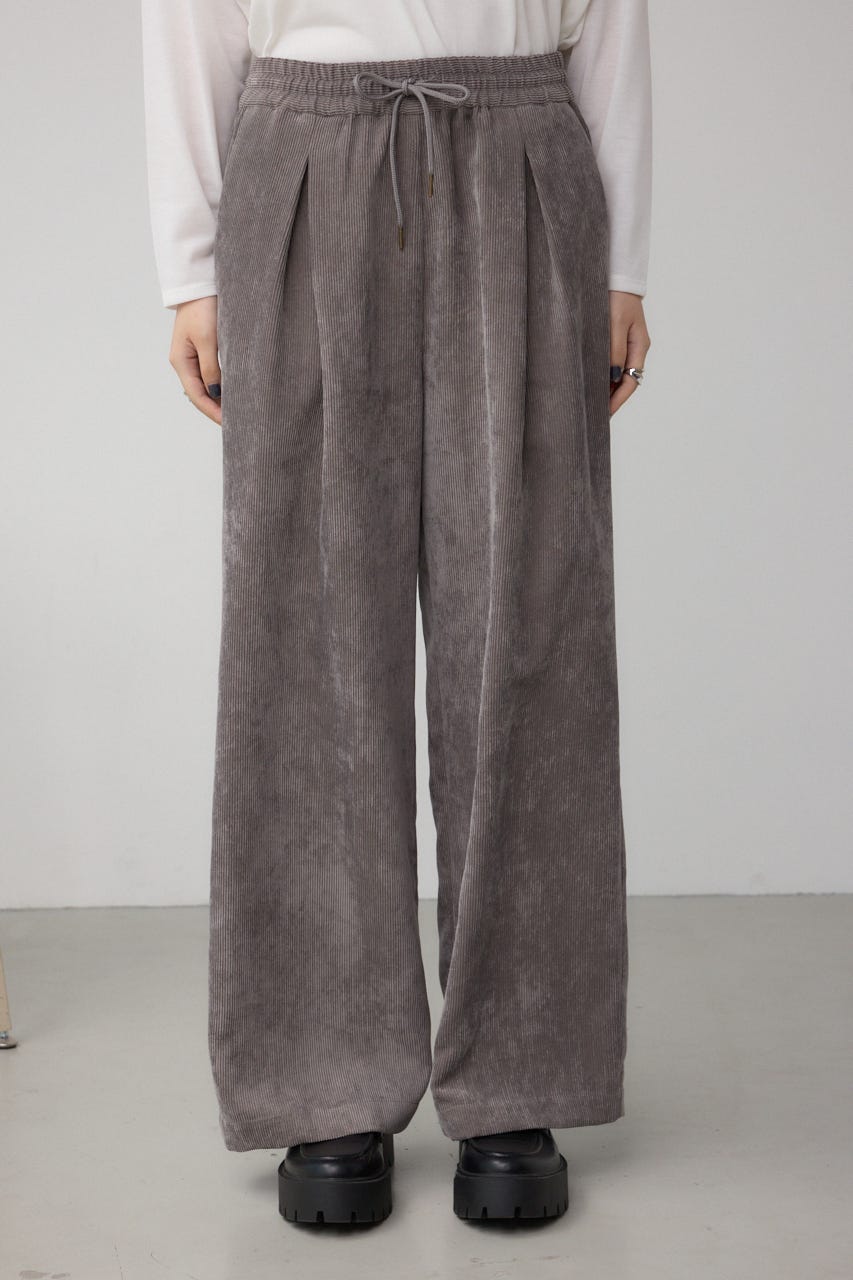 コーデュロイイージーワイドパンツ GRY M