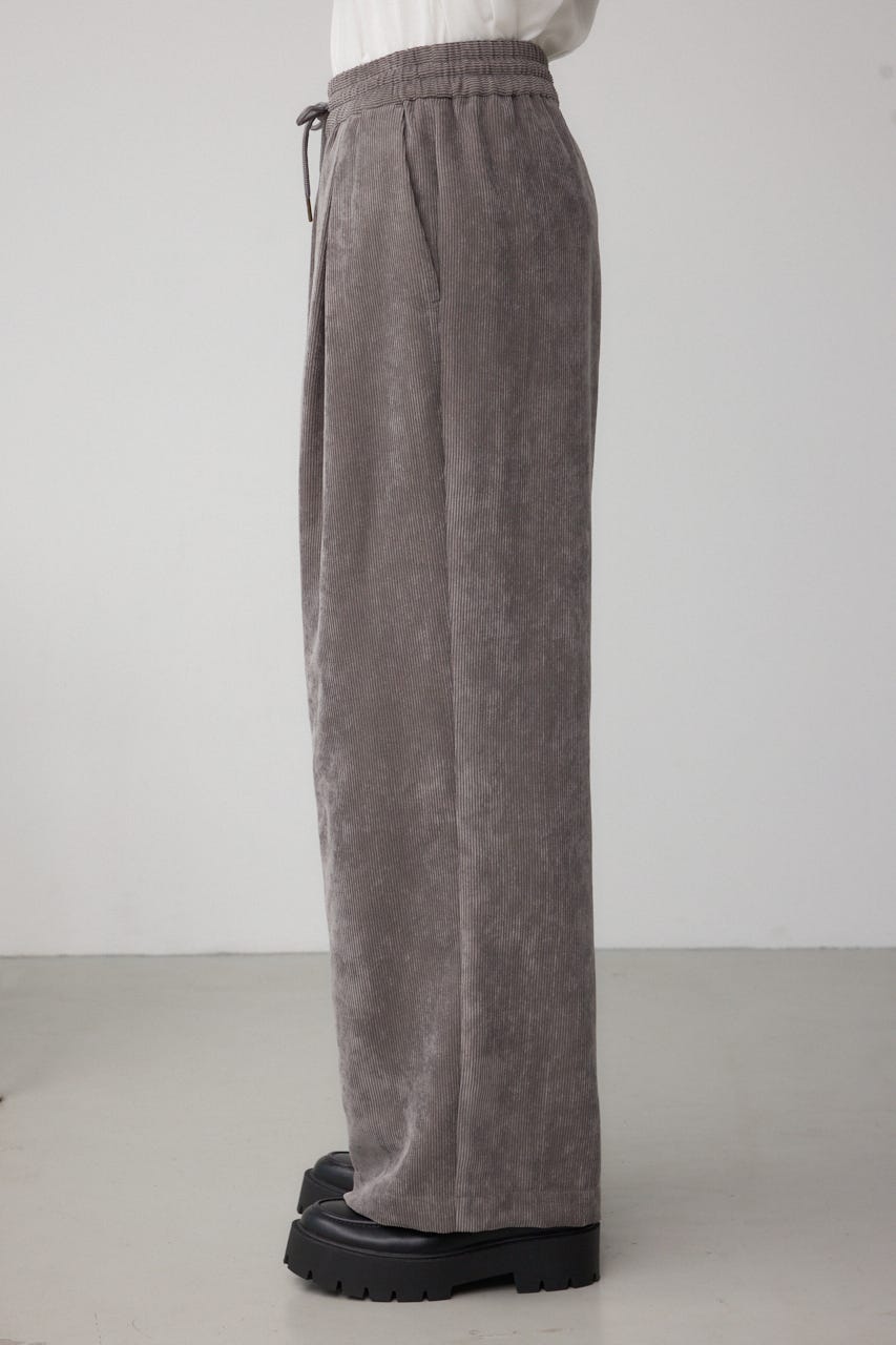 コーデュロイイージーワイドパンツ GRY M