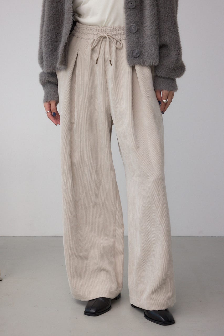 コーデュロイイージーワイドパンツ IVOY M
