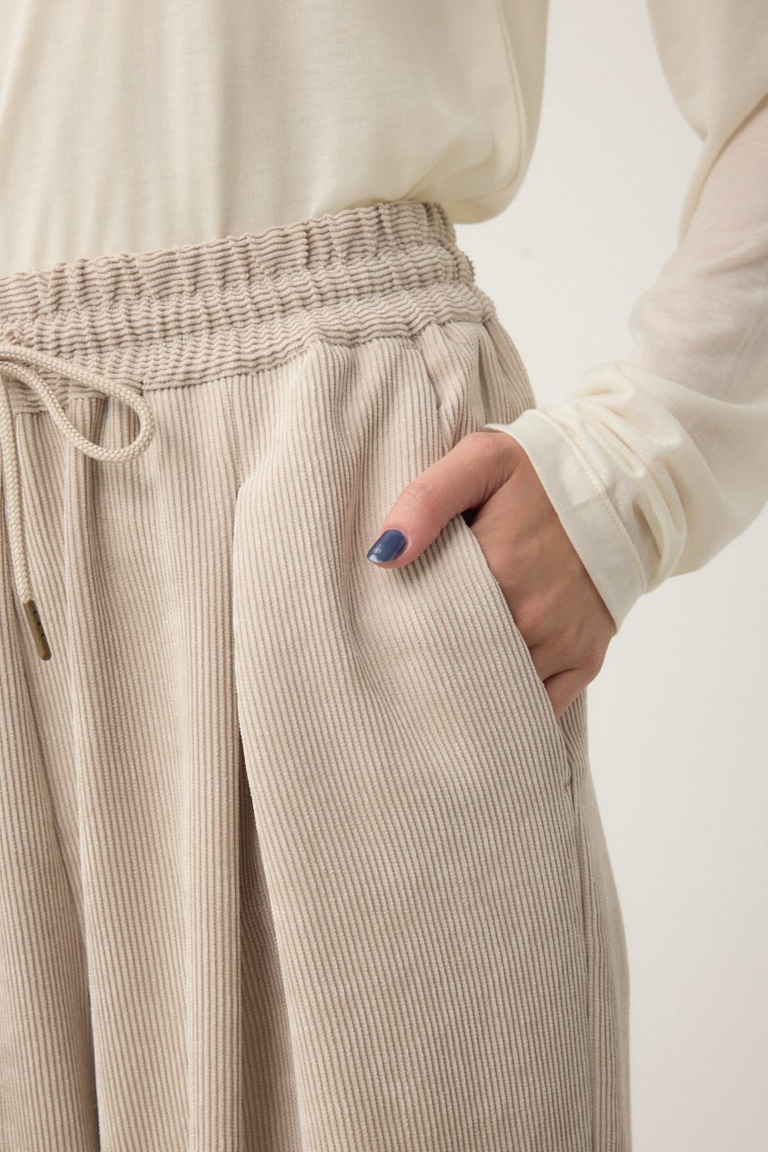 コーデュロイイージーワイドパンツ IVOY M