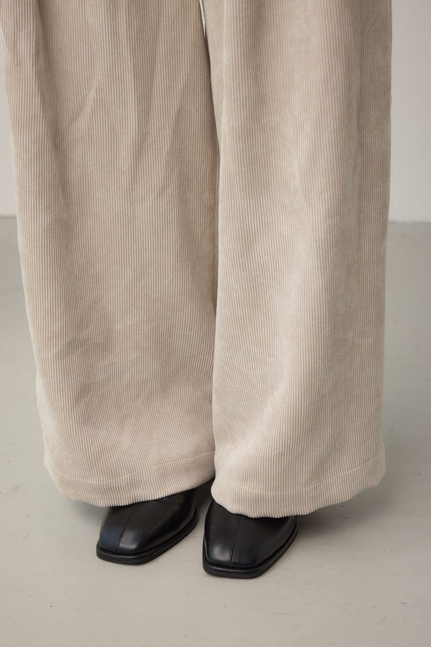 コーデュロイイージーワイドパンツ IVOY M