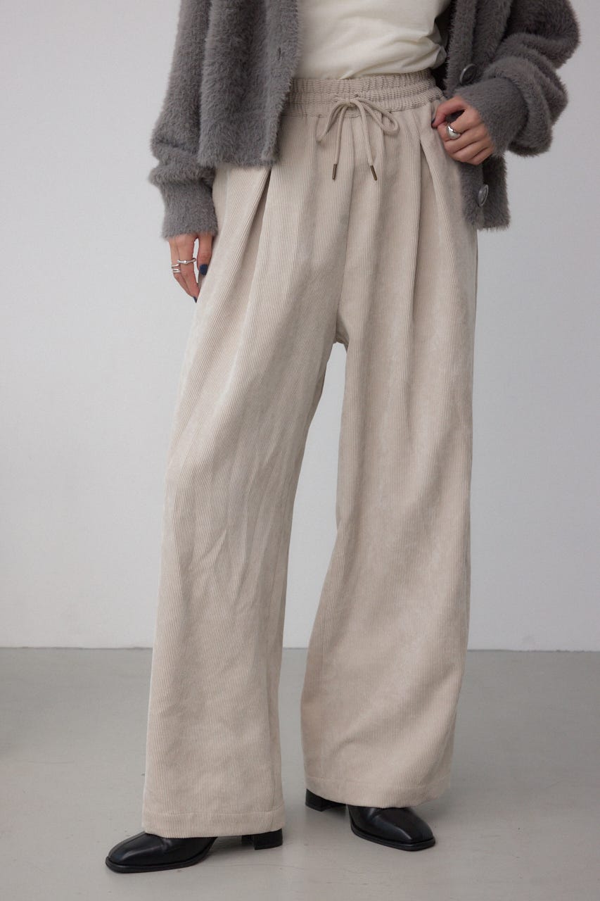 コーデュロイイージーワイドパンツ IVOY M