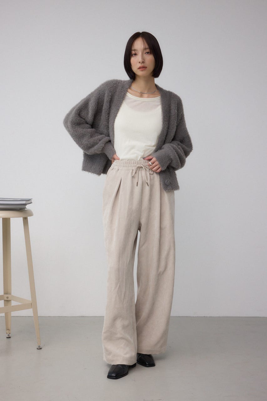 コーデュロイイージーワイドパンツ IVOY M