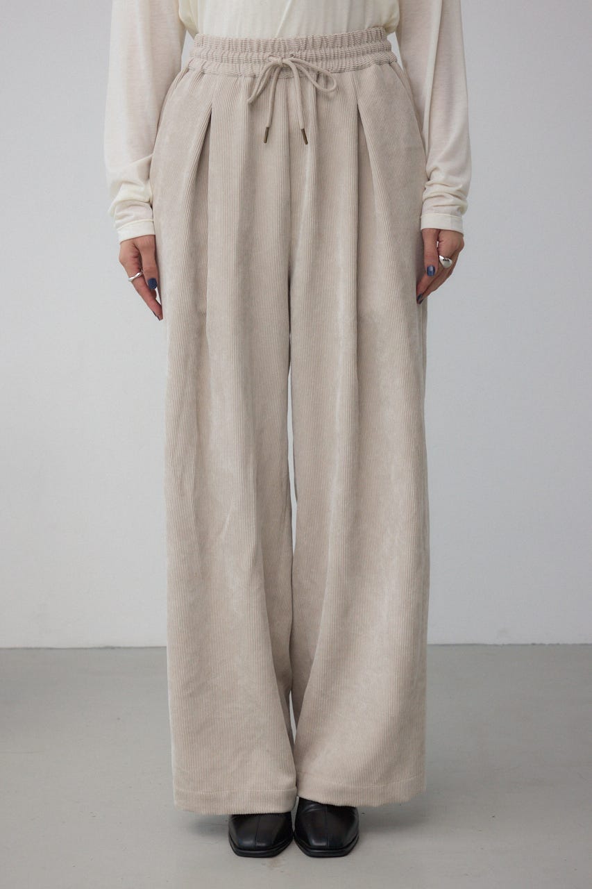 コーデュロイイージーワイドパンツ IVOY M