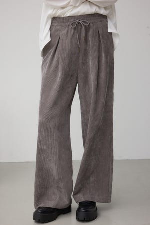 コーデュロイイージーワイドパンツ