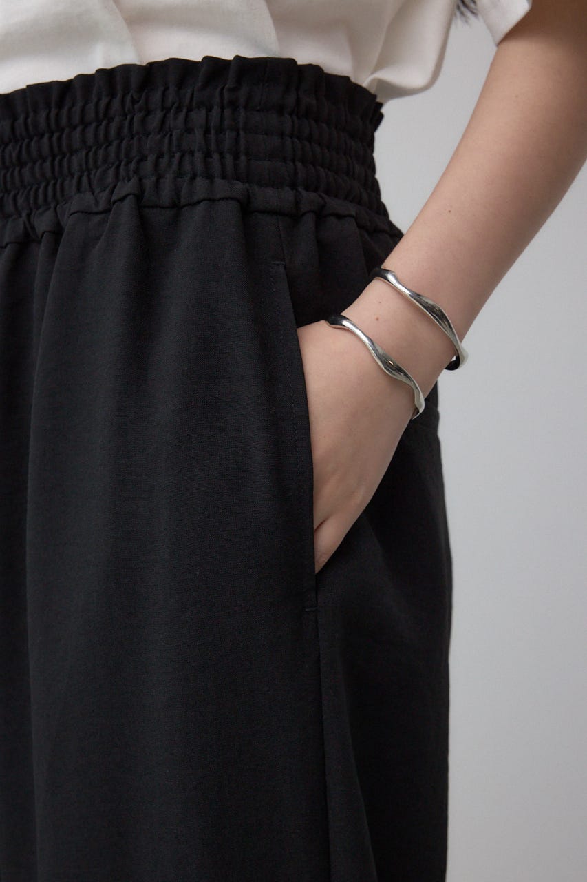 ウエストイージーワイドパンツ BLK FREE