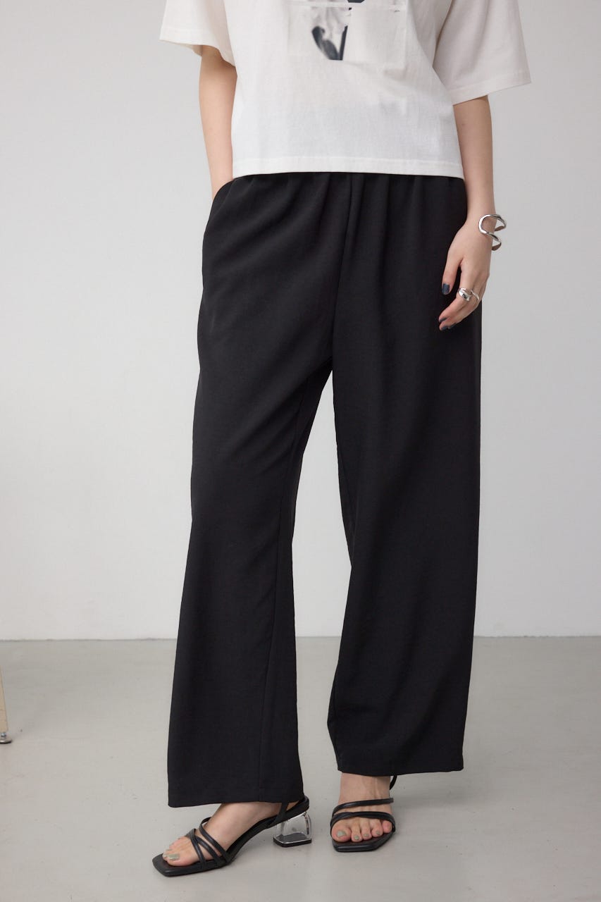 ウエストイージーワイドパンツ BLK FREE
