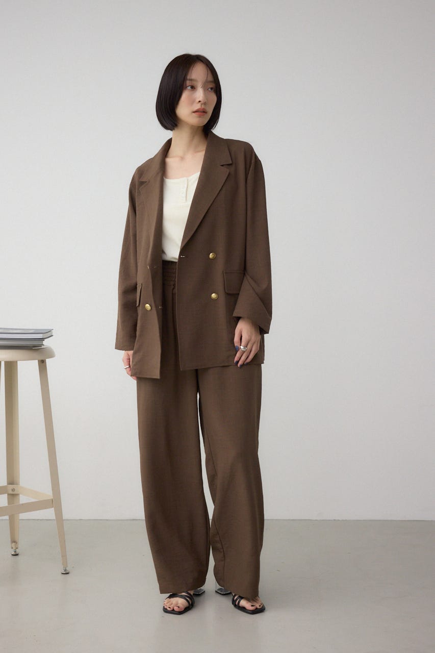 ウエストイージーワイドパンツ BRN FREE