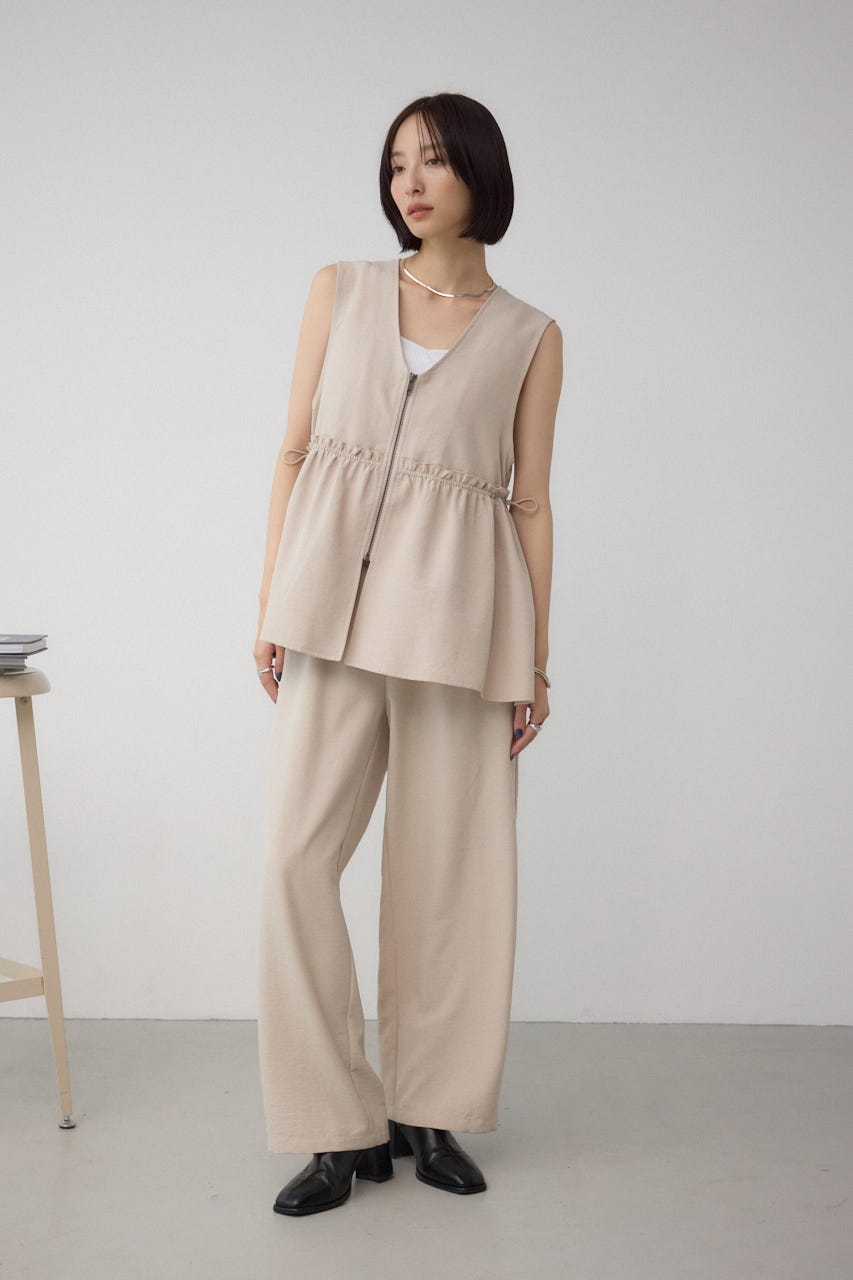 ウエストイージーワイドパンツ L/BEG FREE