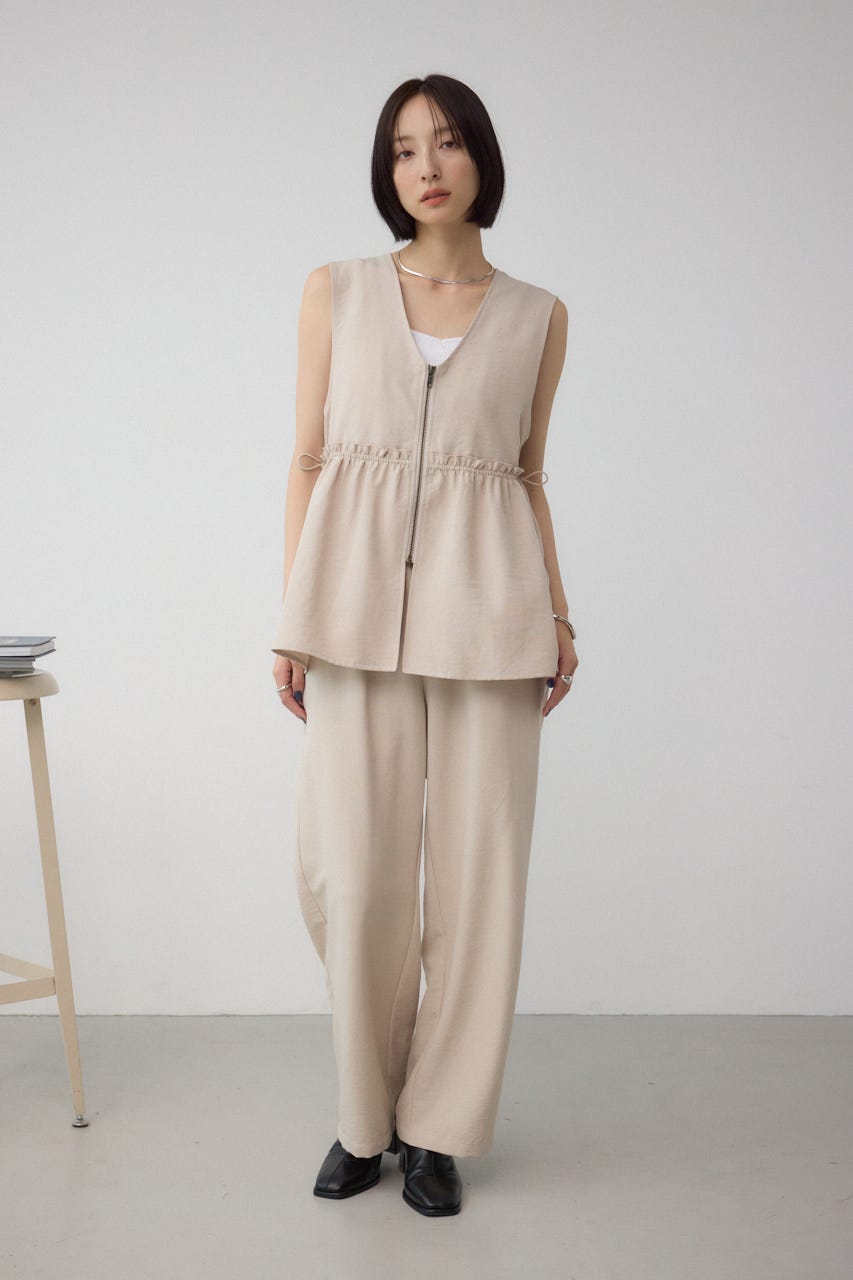 ウエストイージーワイドパンツ L/BEG FREE