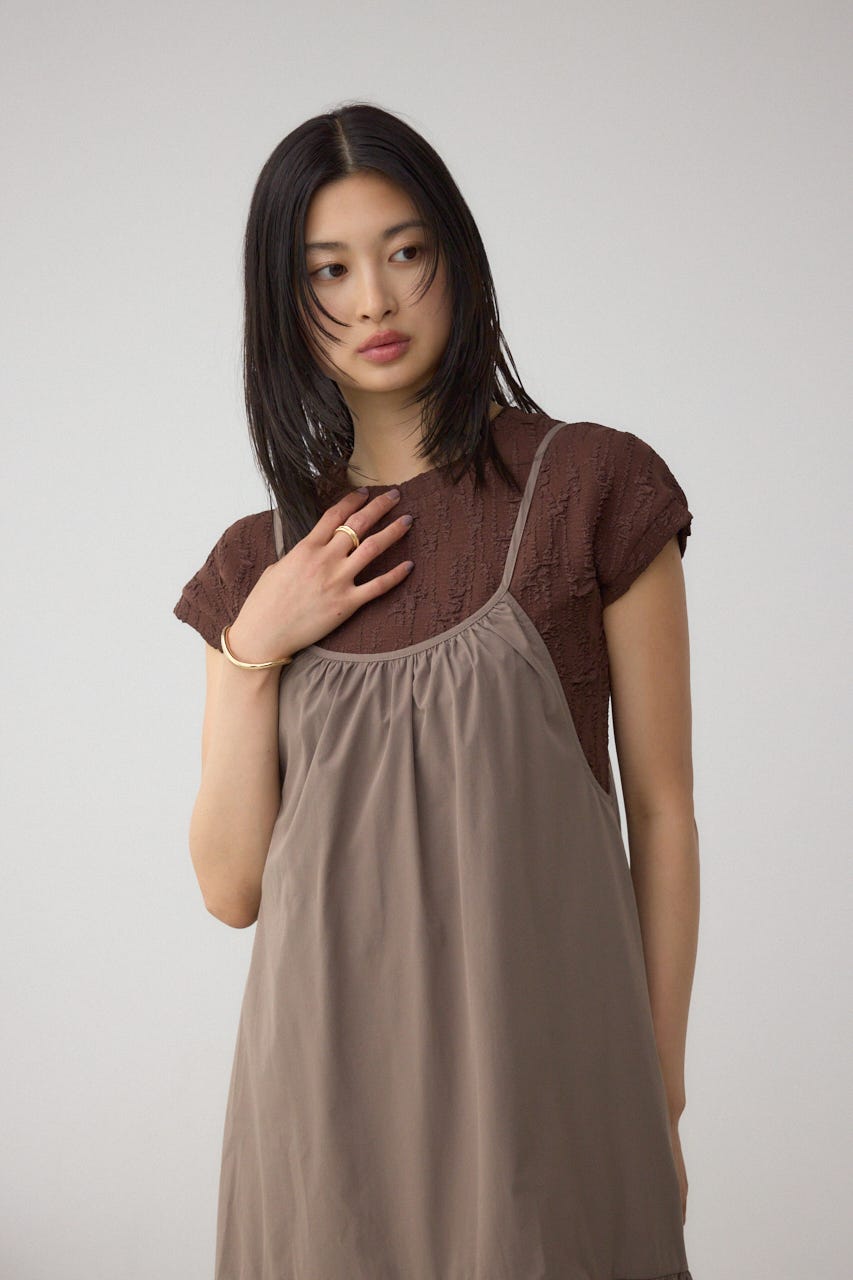 ブルー　キャミワンピース AZUL BY MOUSSY デニムデザインキャミワンピース One Wash1