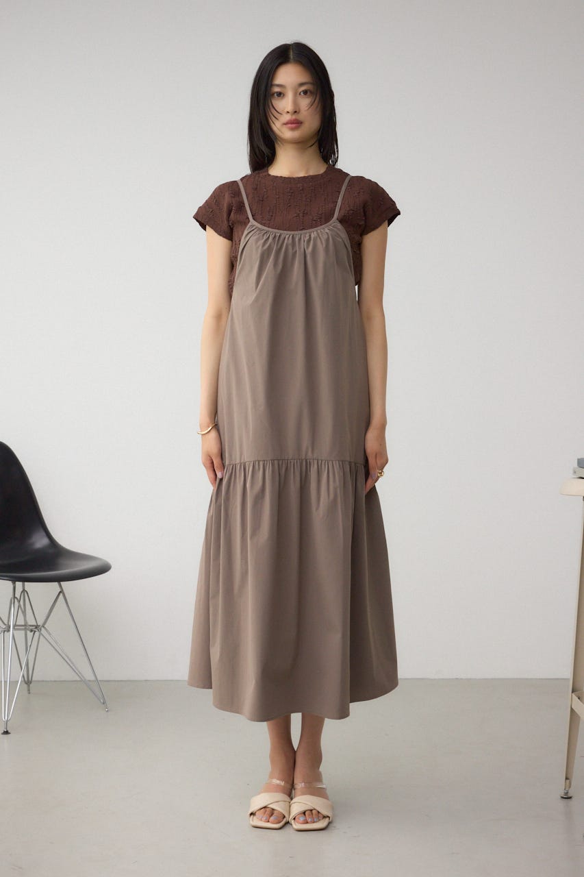 【araicamera】Mishaスケポン＆地層ワンピ AZUL BY MOUSSY | インナーSETフロントギャザーキャミワンピース