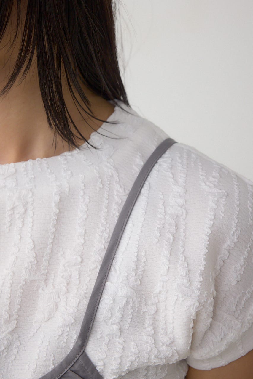 インナーSETフロントギャザーキャミワンピース GRY M