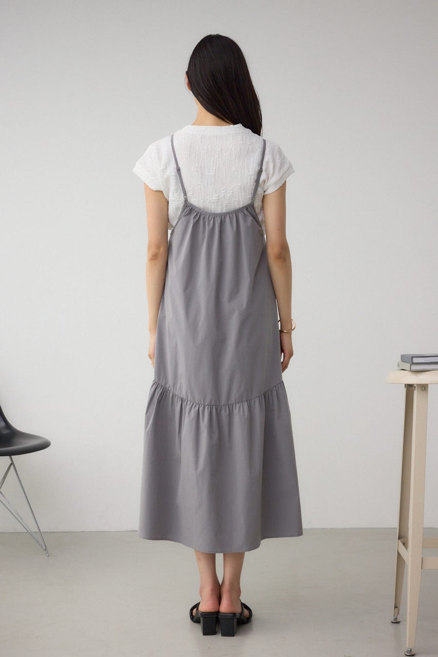 インナーSETフロントギャザーキャミワンピース GRY M