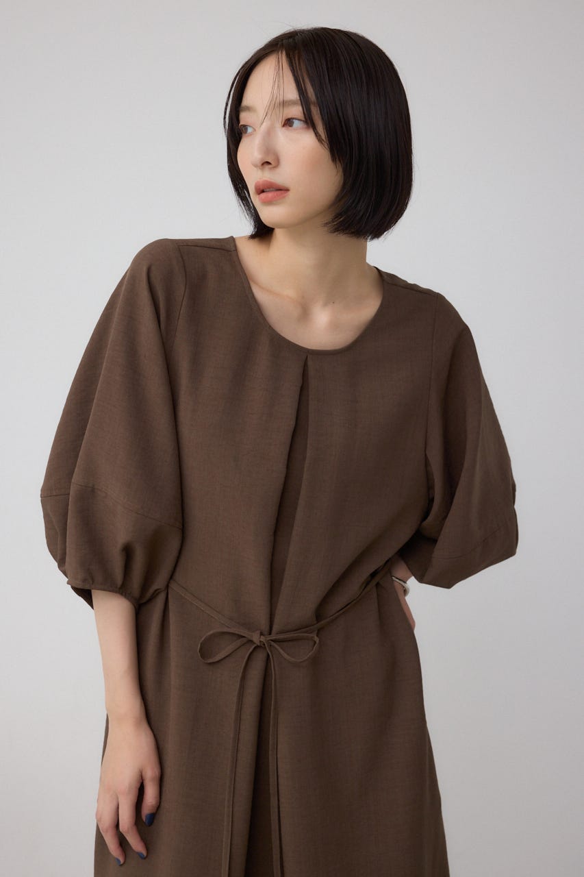 前後2WAYデザインワンピース BRN FREE