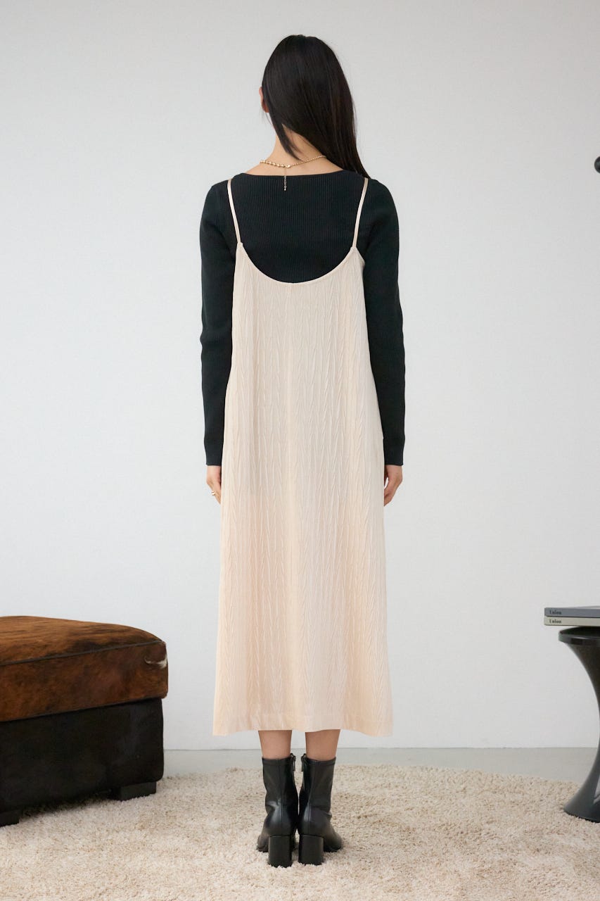 プリーツベロアキャミワンピース IVOY M