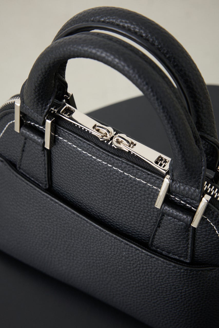 ダブルジッパーミニバッグ BLK FREE