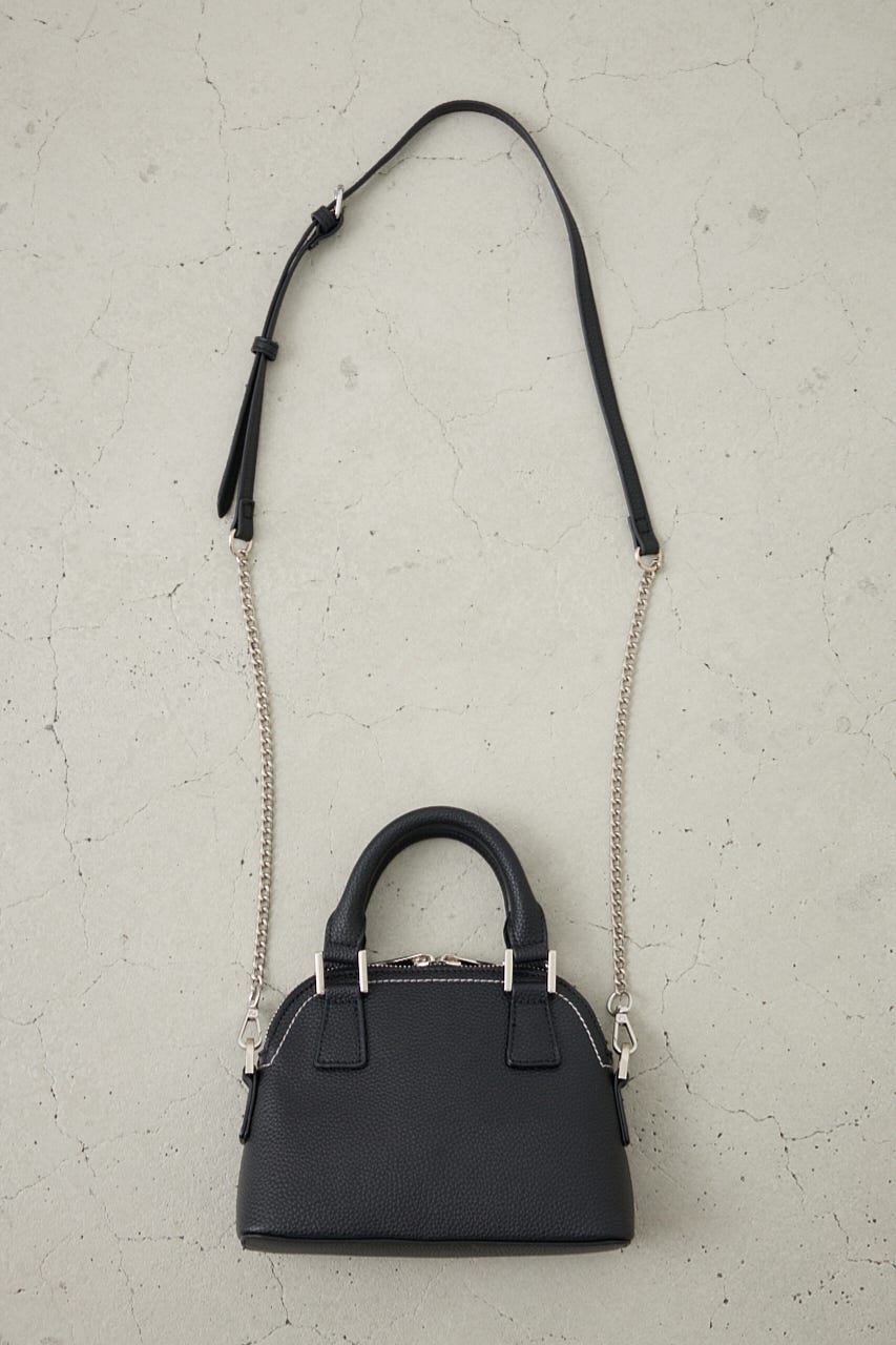 ダブルジッパーミニバッグ BLK FREE