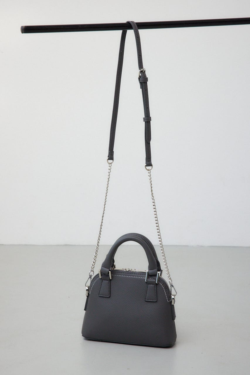 ダブルジッパーミニバッグ GRY FREE