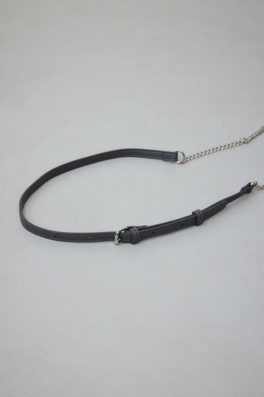 ダブルジッパーミニバッグ GRY FREE