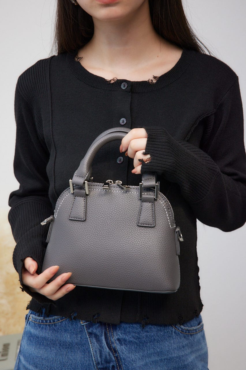 ダブルジッパーミニバッグ GRY FREE