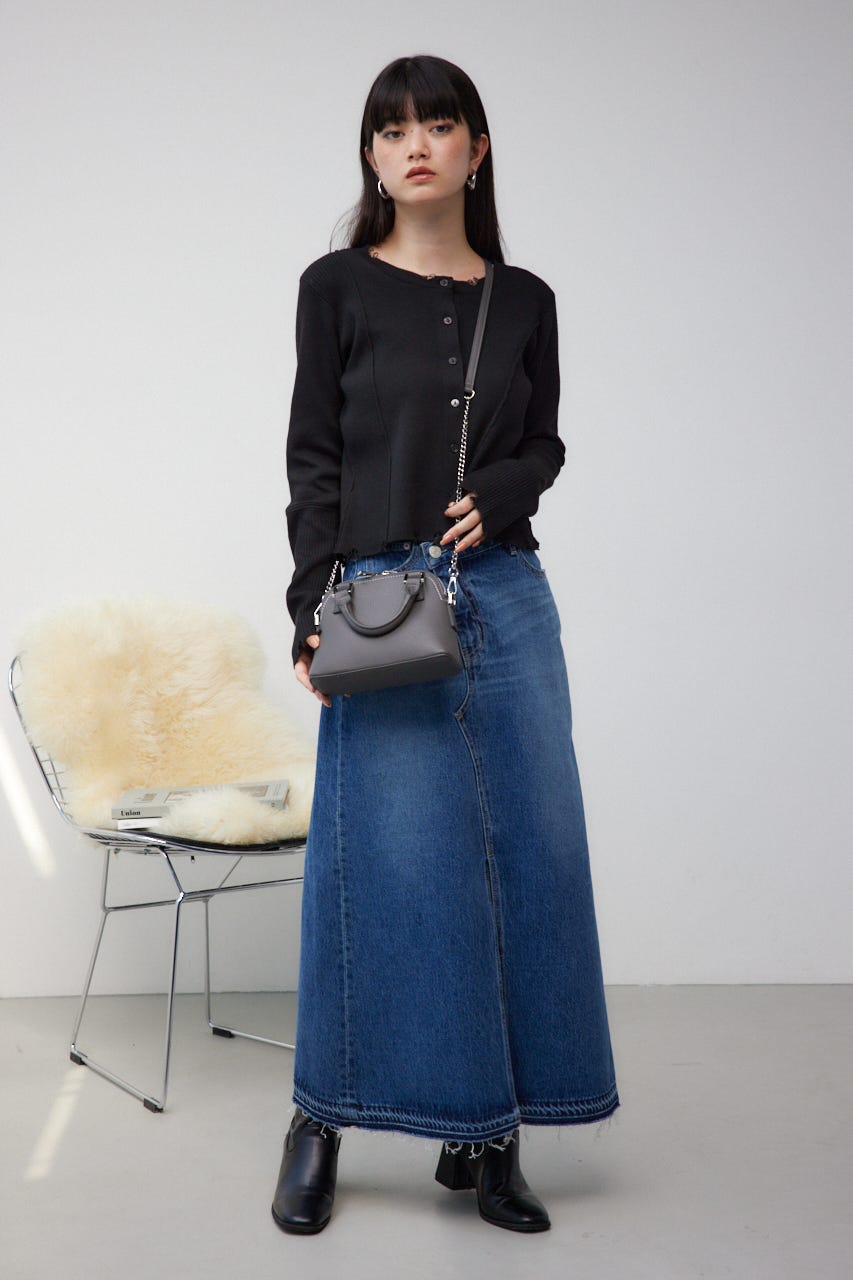 ダブルジッパーミニバッグ GRY FREE