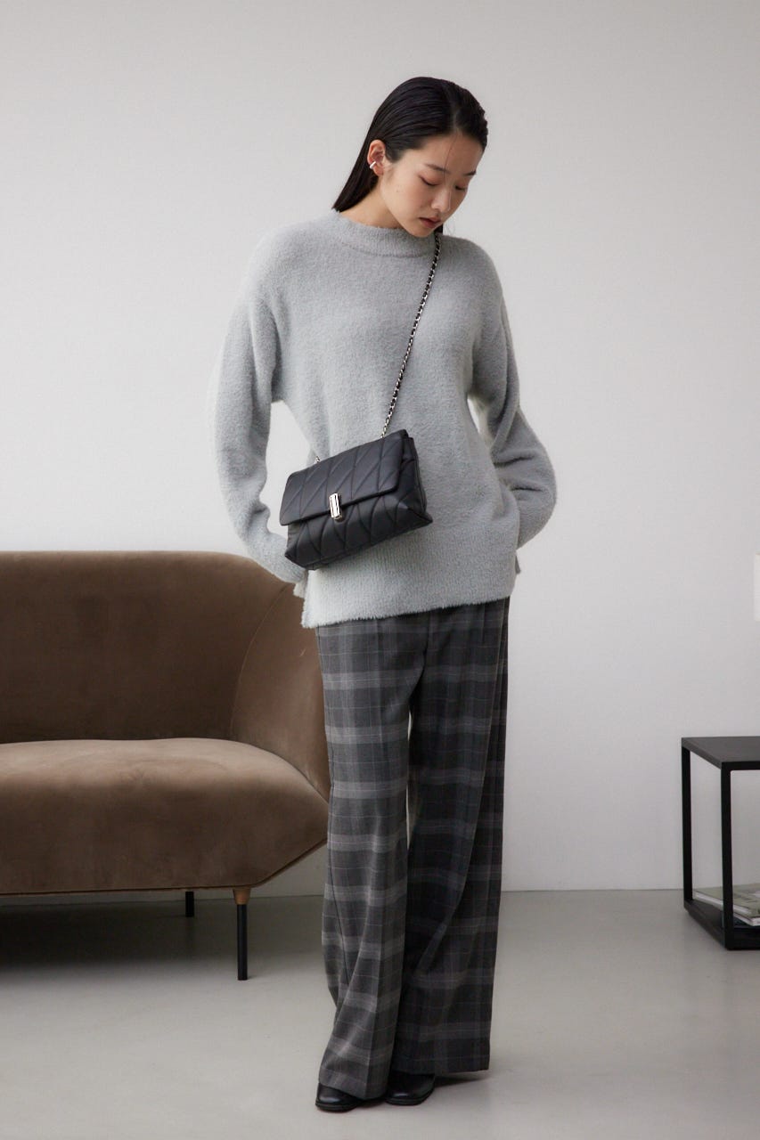 フェイクレザーキルティングバッグ BLK FREE