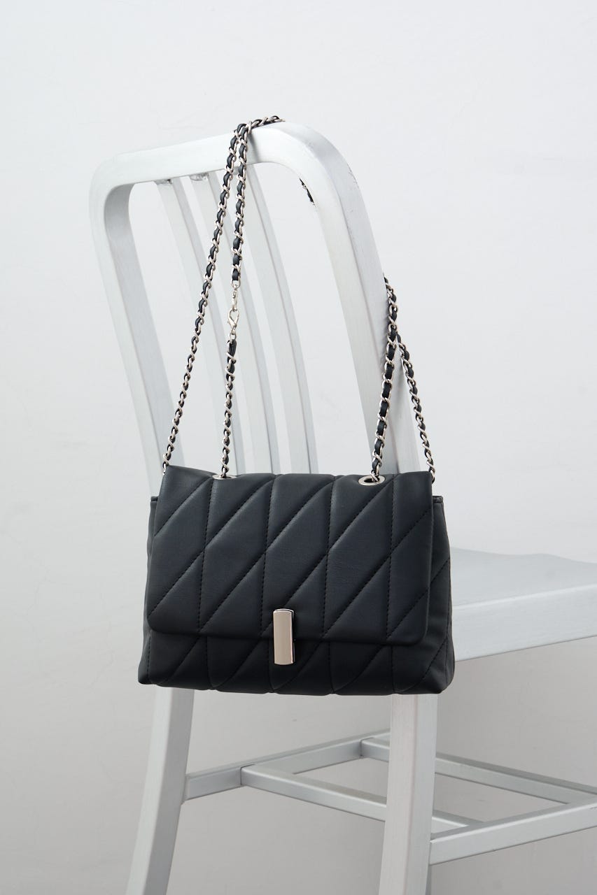 黒いキルティングバッグ ランダ RANDA 2WAYキルティングバッグ （BLACK） -靴＆ファッション