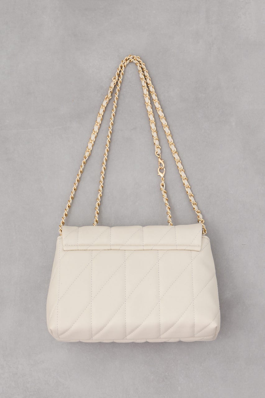 フェイクレザーキルティングバッグ GREIGE FREE