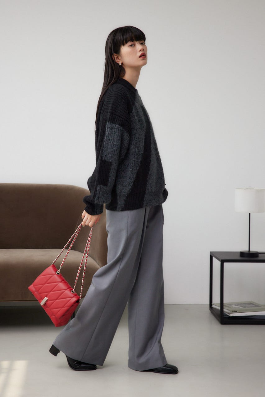 フェイクレザーキルティングバッグ RED FREE