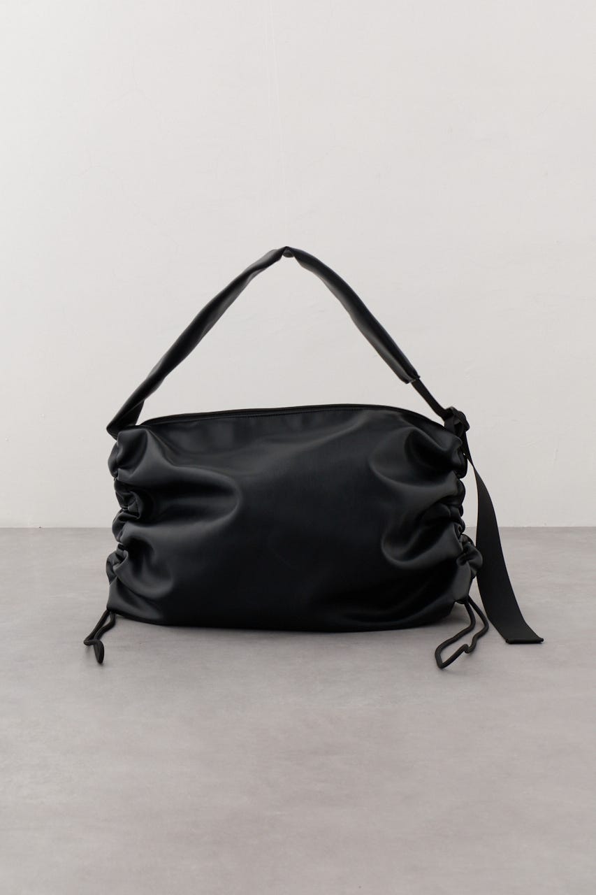 サイドギャザーパデットバッグ BLK FREE