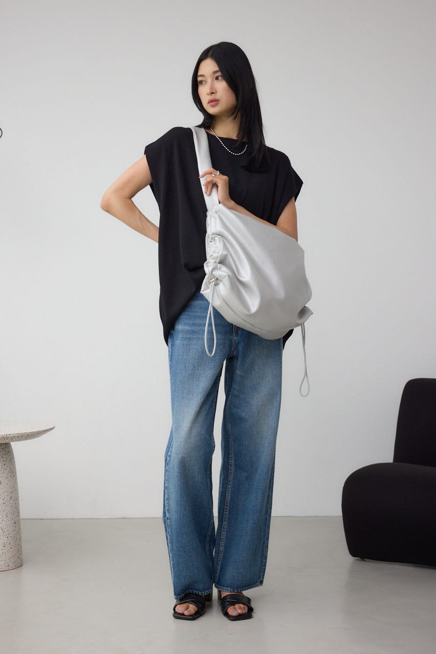 サイドギャザーパデットバッグ SLV FREE