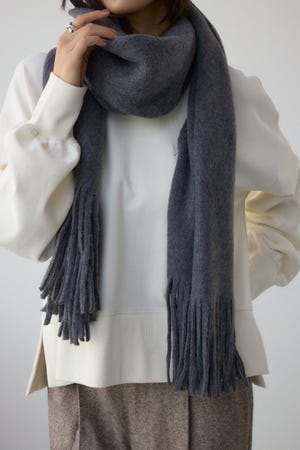 ソフトタッチニットフリンジストール