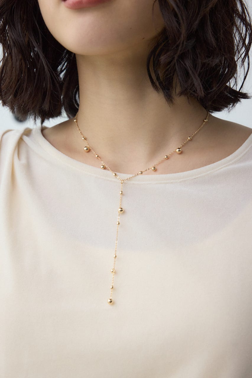 ランダムメタルボールチェーンネックレス L/GLD FREE