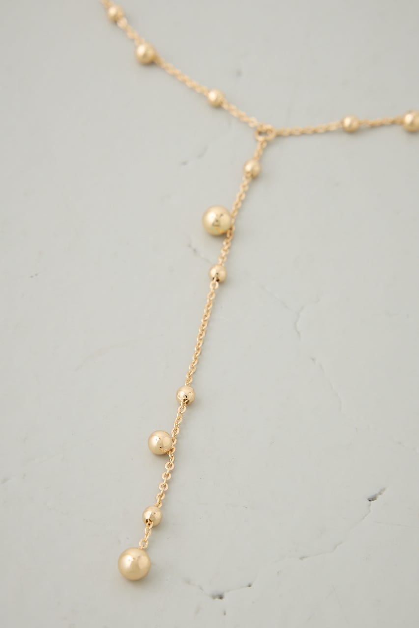 ランダムメタルボールチェーンネックレス L/GLD FREE