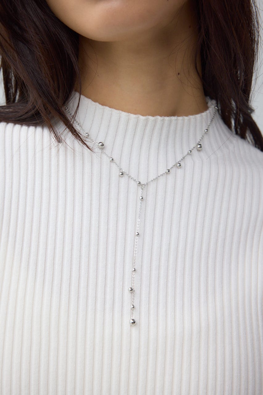 ランダムメタルボールチェーンネックレス SLV FREE