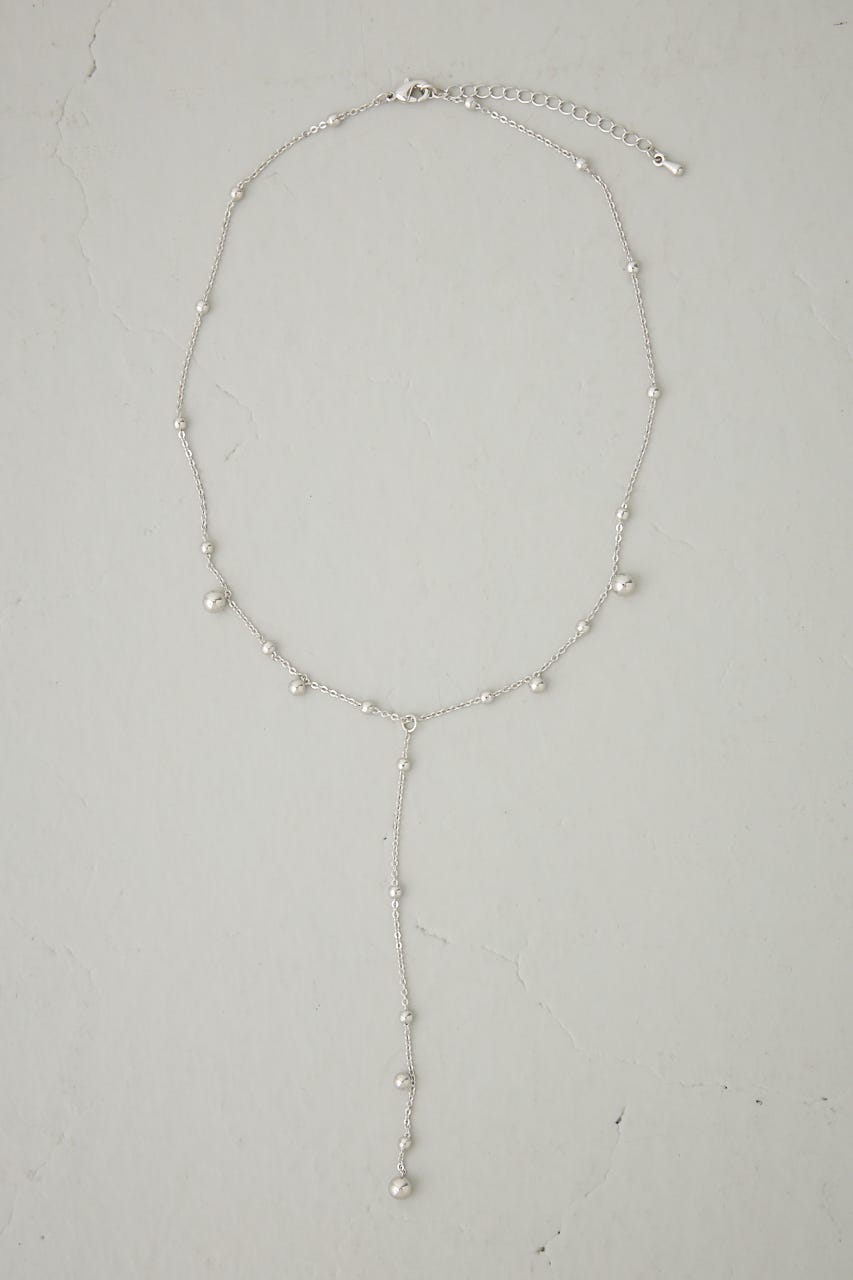 ランダムメタルボールチェーンネックレス SLV FREE