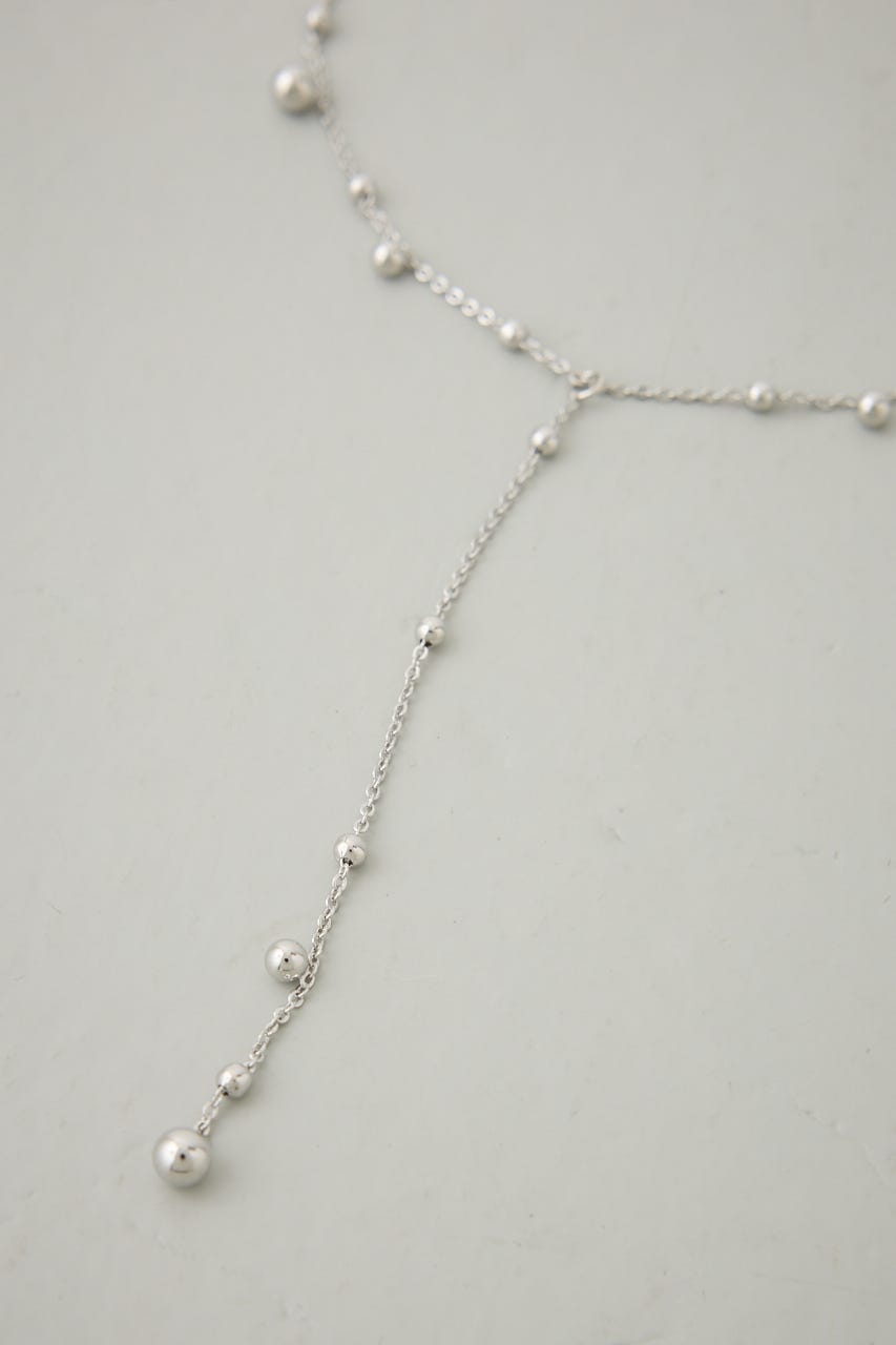 ランダムメタルボールチェーンネックレス SLV FREE