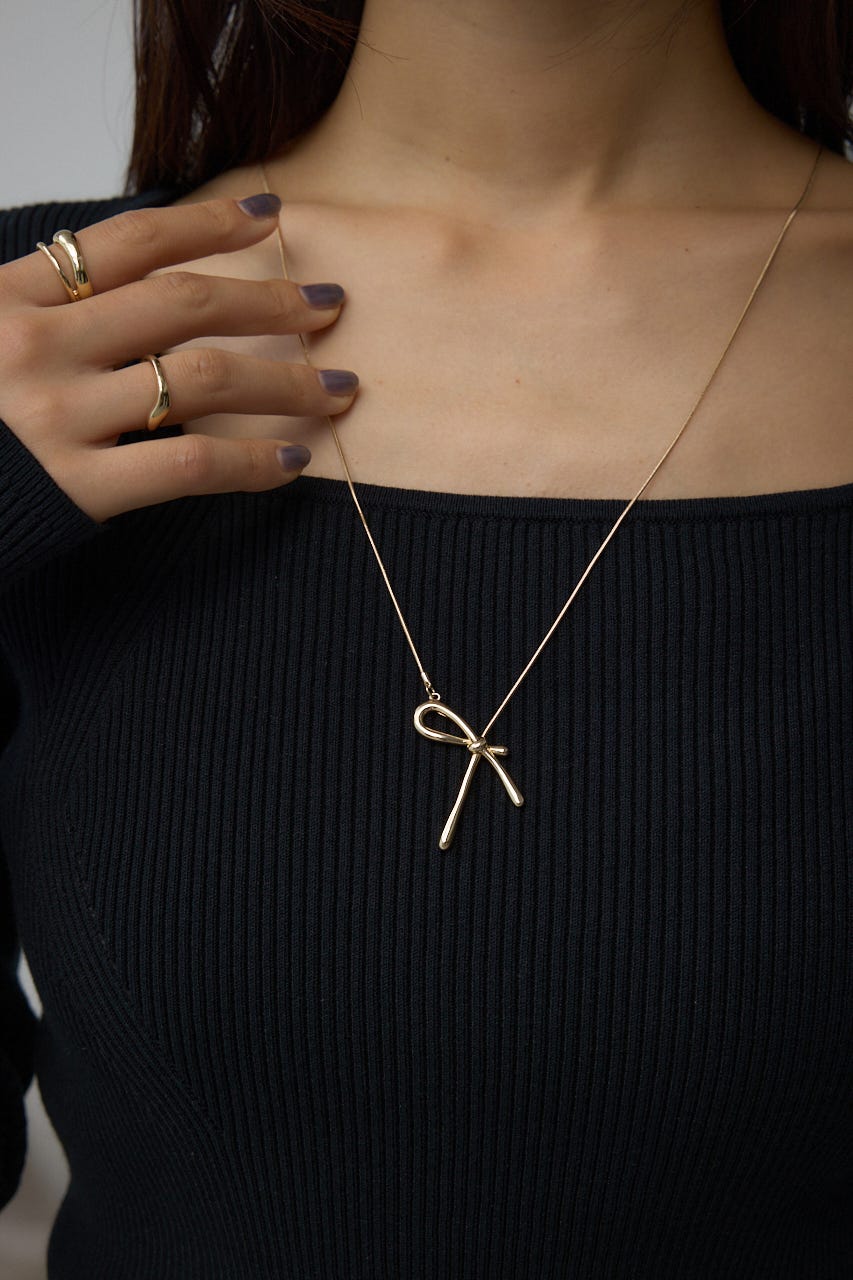 ノットデザインアジャスタブルネックレス L/GLD FREE