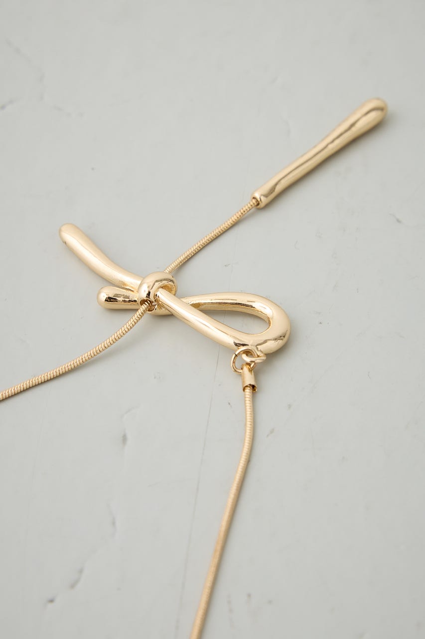 ノットデザインアジャスタブルネックレス L/GLD FREE