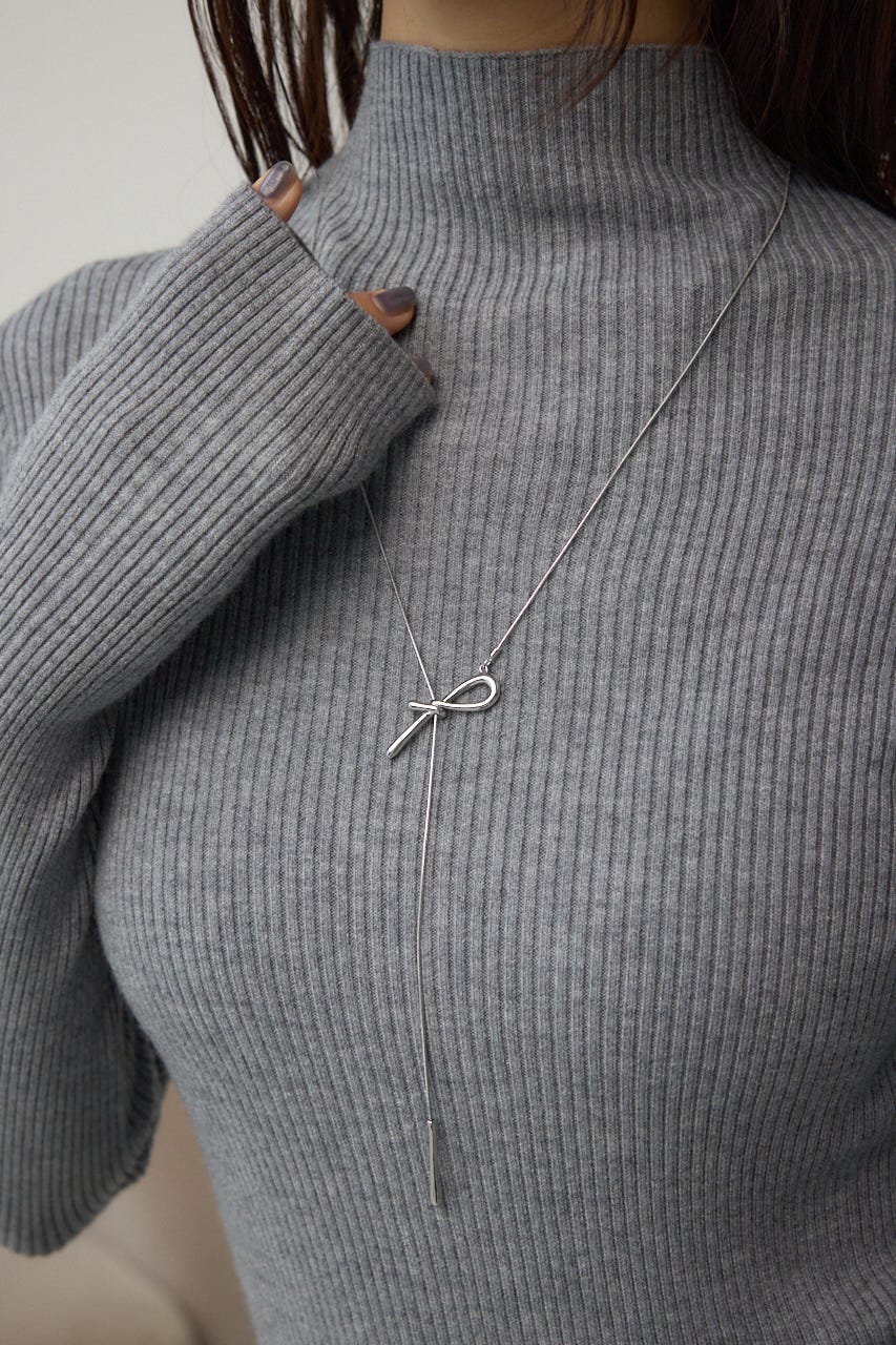 ノットデザインアジャスタブルネックレス SLV FREE