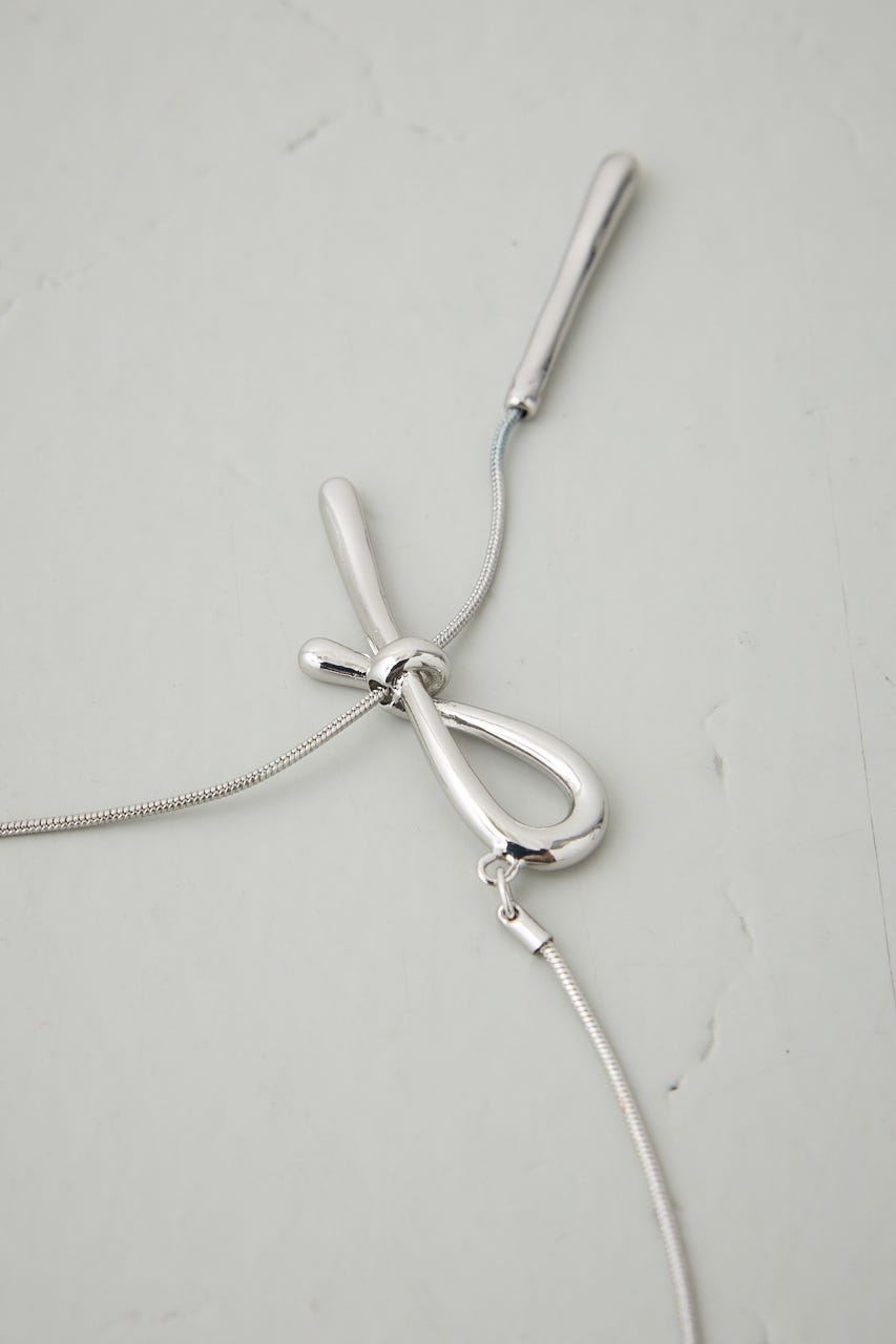 ノットデザインアジャスタブルネックレス SLV FREE