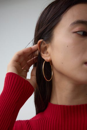 ステンレスビッグフープピアス