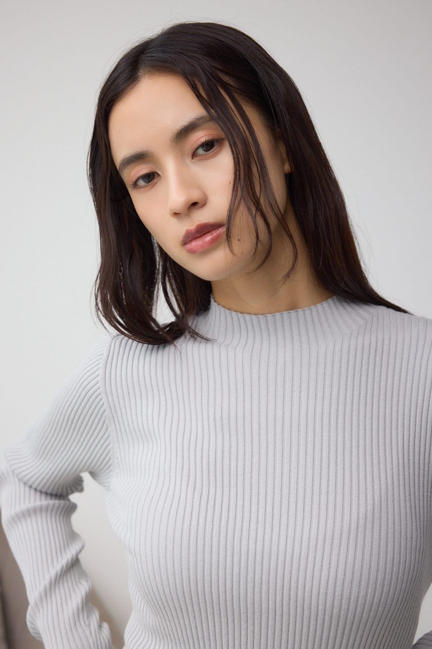 AZUL BY MOUSSY | VENUSハイネックリブニット (ニット ) |SHEL
