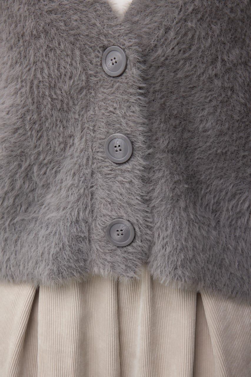 モヘヤライクニットカーディガン C.GRY M