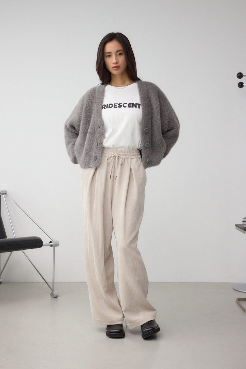 モヘヤライクニットカーディガン C.GRY M