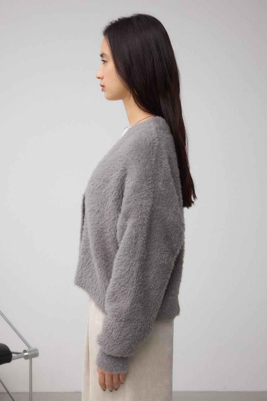 モヘヤライクニットカーディガン C.GRY M