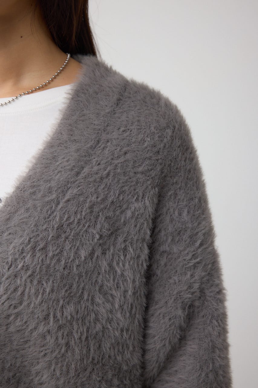 モヘヤライクニットカーディガン C.GRY M