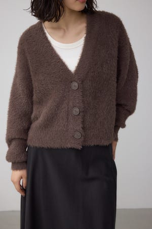 モヘヤライクニットカーディガン