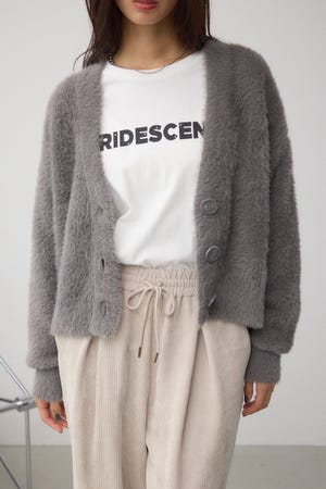 モヘヤライクニットカーディガン